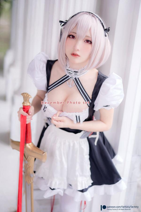    Fantasy-Factory-小丁Ding-2021年12月精选私房-圣诞驯鹿Cosplay与执剑女仆制服诱惑预览第5张图片