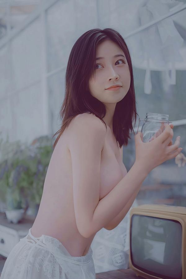年年Nnian 年年  年年Nnian-青青子衿：复古怀旧色调私房，白蕾丝诱惑展曼妙身姿第13张图片