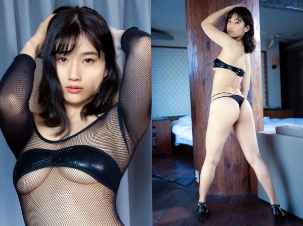    浅海ゆづき - 絶対美人：黑色渔网性感诱惑、极致比例比基尼私房写真、高空美腿居家大尺度拍摄第36张图片