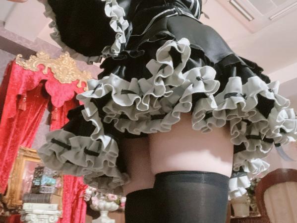    [Cosplay][my suite] Atsuki あつき - 库巴姬私房自拍写真，哥特风黑白蕾丝制服诱惑，精致妆容与白皙肌肤，极致的视觉盛宴第6张图片