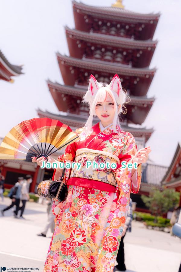    Fantasy-Factory小丁Ding 2023年1月写真系列：绝美狐仙Cosplay与极致束缚诱惑第14张图片