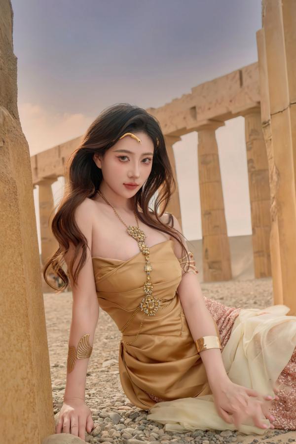 年年Nnian 年年  年年Nnian-圣墟：荒漠古迹中的异域金色女神，唯美大尺度艺术私房写真第36张图片