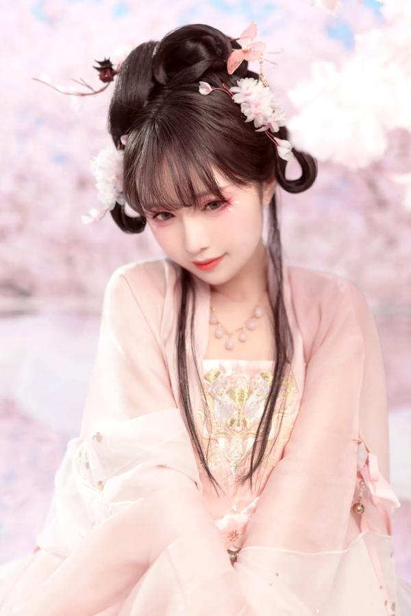    Shika小鹿鹿 - 汉服写真 | 樱花树下古风唯美少女，打造清纯灵动仙气大片第10张图片