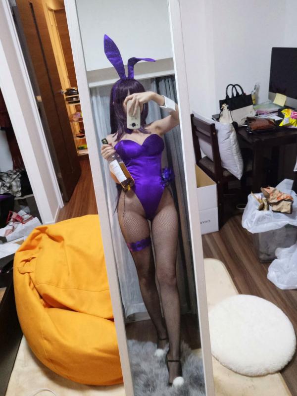    切切celia - FGO斯卡哈兔女郎Cosplay私房镜面自拍，身材火辣性感诱惑合集第1张图片