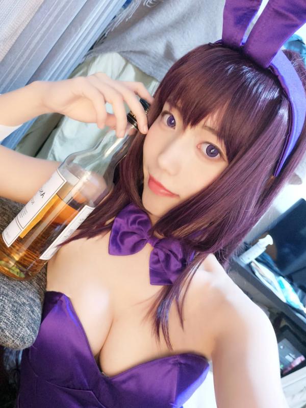    切切celia - FGO斯卡哈兔女郎Cosplay私房镜面自拍，身材火辣性感诱惑合集第8张图片