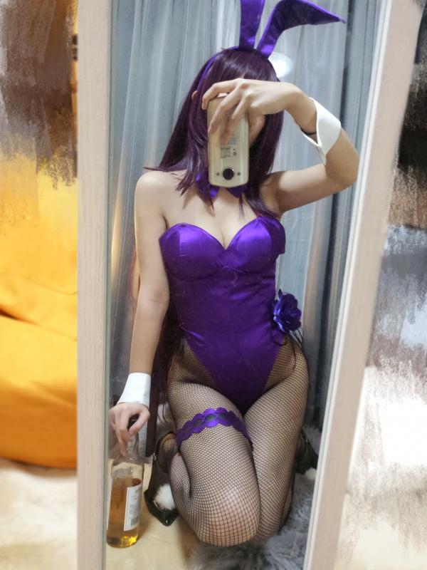    切切celia - FGO斯卡哈兔女郎Cosplay私房镜面自拍，身材火辣性感诱惑合集第9张图片