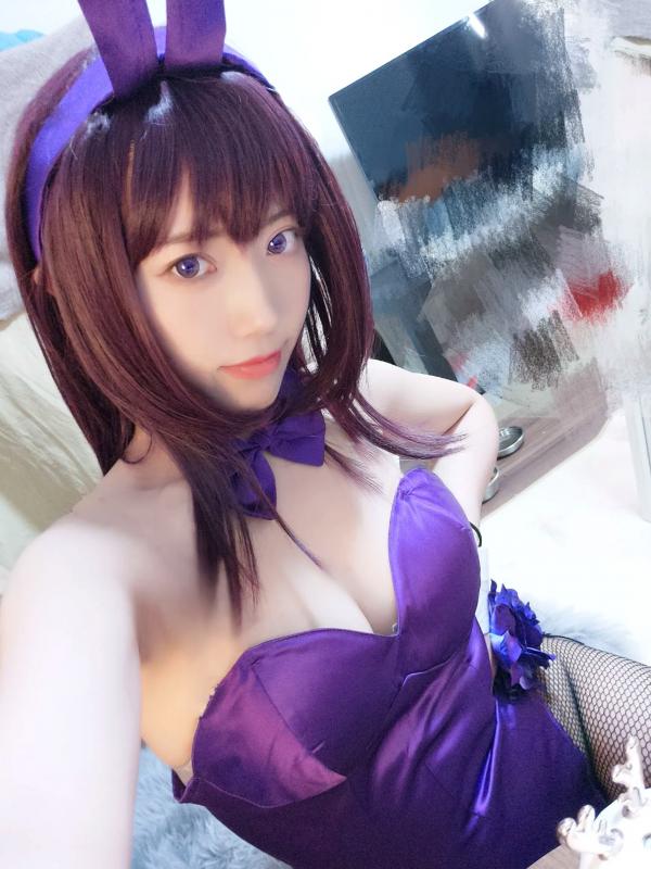    切切celia - FGO斯卡哈兔女郎Cosplay私房镜面自拍，身材火辣性感诱惑合集第11张图片