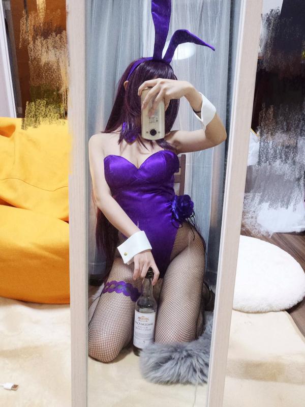    切切celia - FGO斯卡哈兔女郎Cosplay私房镜面自拍，身材火辣性感诱惑合集第15张图片