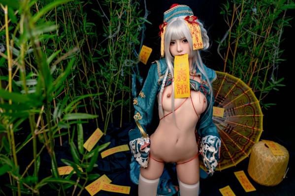    爆机少女喵小吉-子不语：神秘道士古风角色扮演，白发冷艳魅惑大尺度私房写真第68张图片