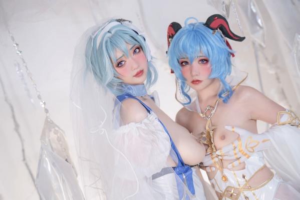    爆机少女喵小吉-12月T3-双子：最强冰雪组合，梦幻角色扮演cosplay冷艳女王极致私房写真第58张图片