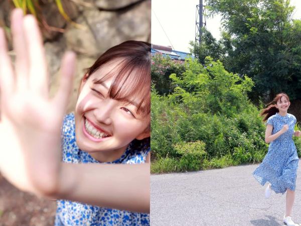    森日菜美 - PROTO STAR，身穿红白和服浴衣温婉动人，户外碎花裙装扮清新自然，展现治愈系灿烂笑容，元气满满的青春美少女写真合集第4张图片
