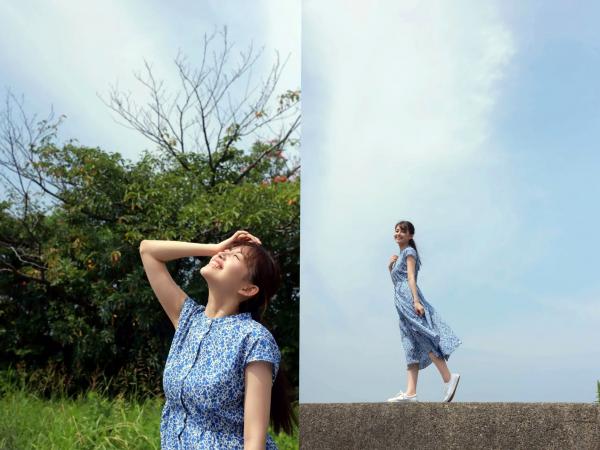    森日菜美 - PROTO STAR，身穿红白和服浴衣温婉动人，户外碎花裙装扮清新自然，展现治愈系灿烂笑容，元气满满的青春美少女写真合集第5张图片