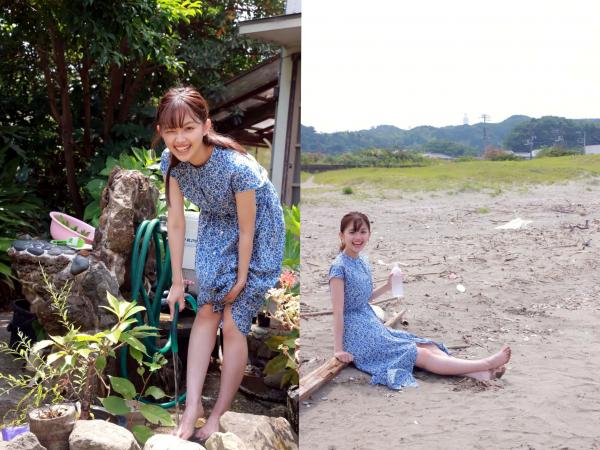    森日菜美 - PROTO STAR，身穿红白和服浴衣温婉动人，户外碎花裙装扮清新自然，展现治愈系灿烂笑容，元气满满的青春美少女写真合集第25张图片