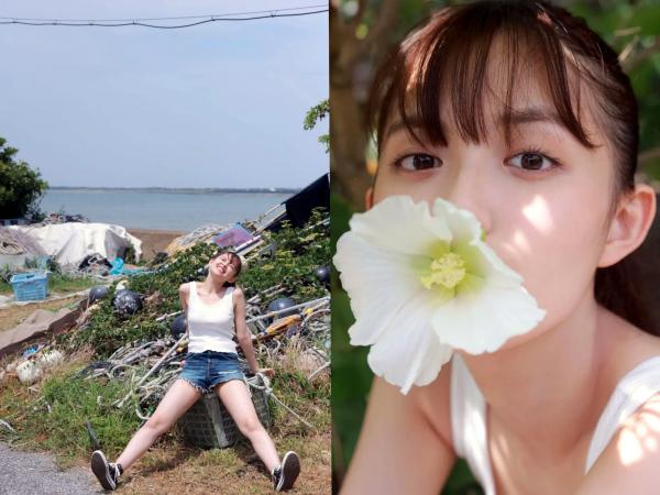    森日菜美 - PROTO STAR，身穿红白和服浴衣温婉动人，户外碎花裙装扮清新自然，展现治愈系灿烂笑容，元气满满的青春美少女写真合集第38张图片