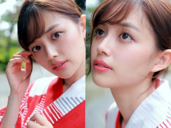    森日菜美 - PROTO STAR，身穿红白和服浴衣温婉动人，户外碎花裙装扮清新自然，展现治愈系灿烂笑容，元气满满的青春美少女写真合集第43张图片