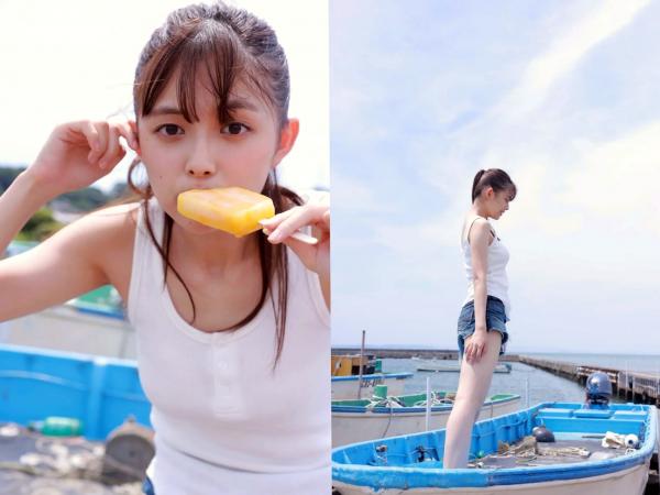    森日菜美 - PROTO STAR，身穿红白和服浴衣温婉动人，户外碎花裙装扮清新自然，展现治愈系灿烂笑容，元气满满的青春美少女写真合集第47张图片