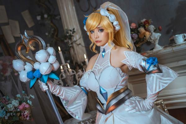    爆机少女喵小吉-水晶玫瑰主题Cosplay大尺度艺术写真，花丛间的梦幻诱惑与极致身材展现第23张图片
