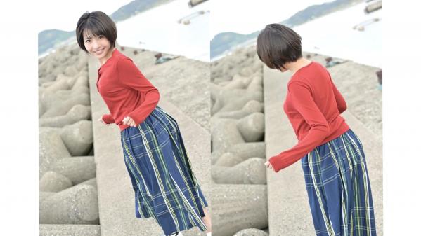    Exciting Girls 佐々木萌香数字写真集vol.1：短发日系纯欲私房，红衣蕾丝诱惑写真第5张图片