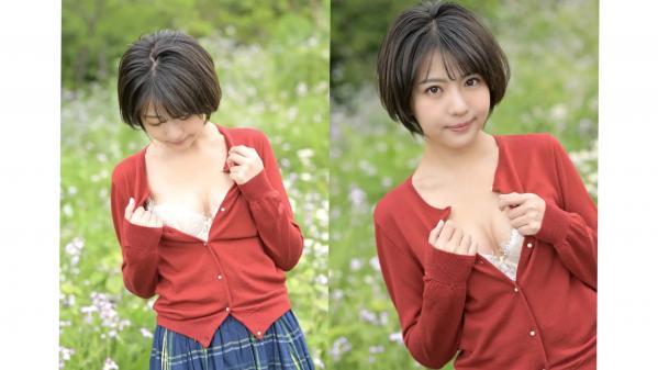    Exciting Girls 佐々木萌香数字写真集vol.1：短发日系纯欲私房，红衣蕾丝诱惑写真第17张图片