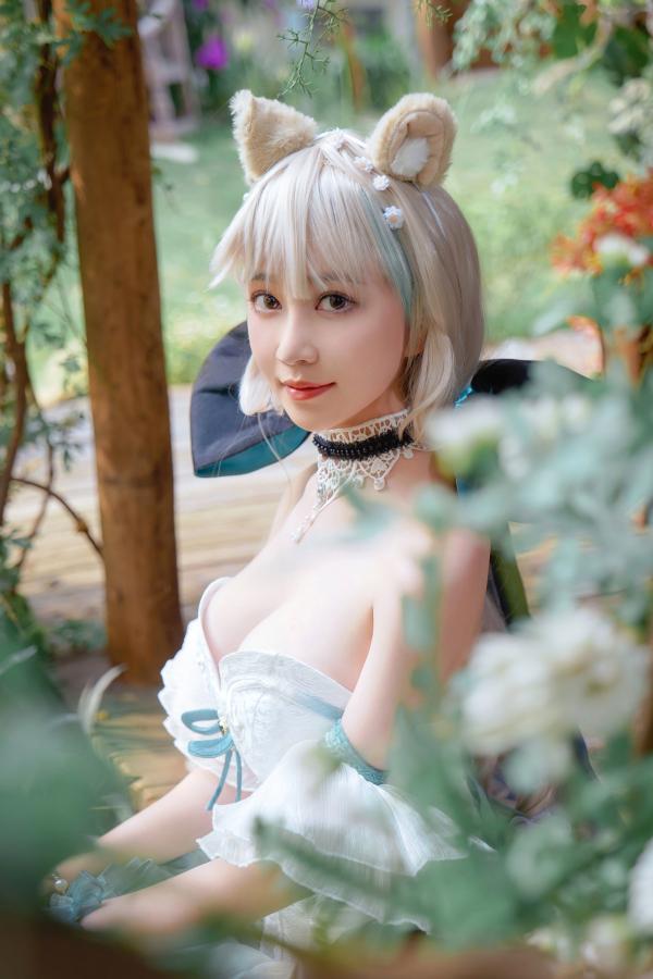    《年年Nnian-琳妮特》森林系猫娘cos白嫩写真，梦幻户外花园女神诱惑撩人私房大片第5张图片