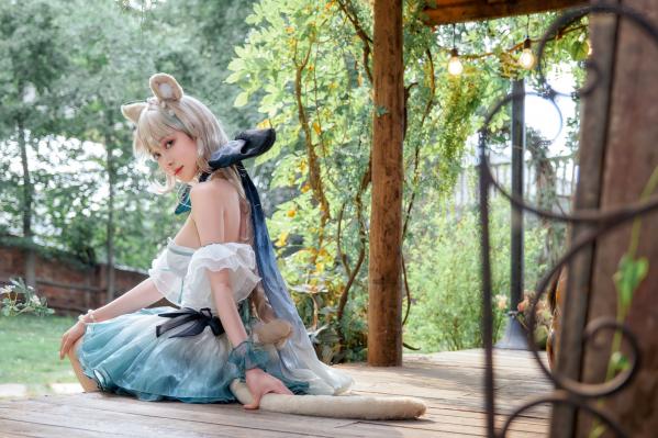    《年年Nnian-琳妮特》森林系猫娘cos白嫩写真，梦幻户外花园女神诱惑撩人私房大片第7张图片