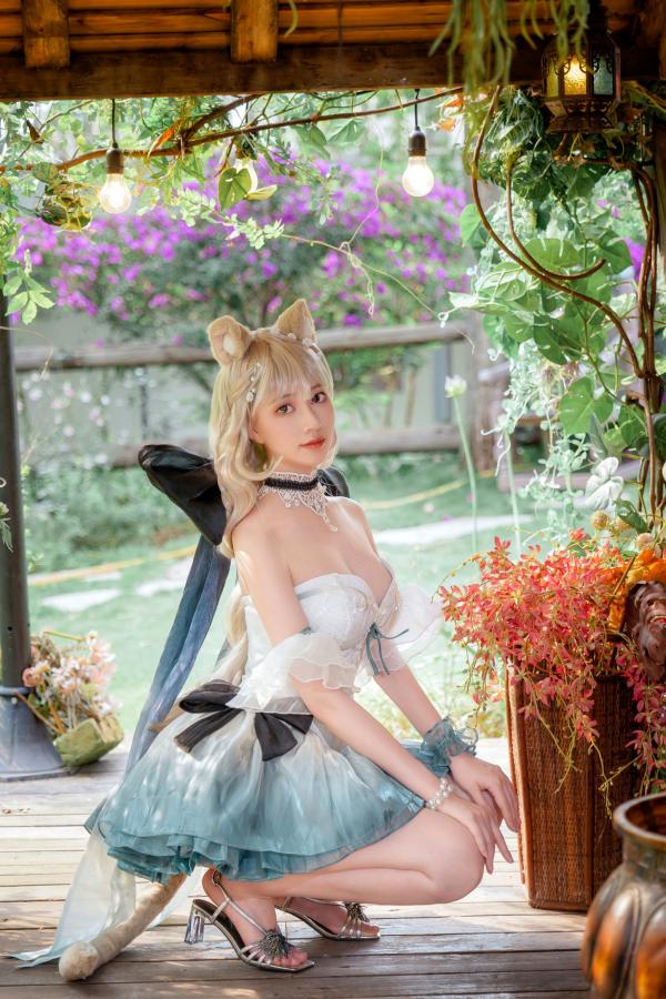    《年年Nnian-琳妮特》森林系猫娘cos白嫩写真，梦幻户外花园女神诱惑撩人私房大片第12张图片