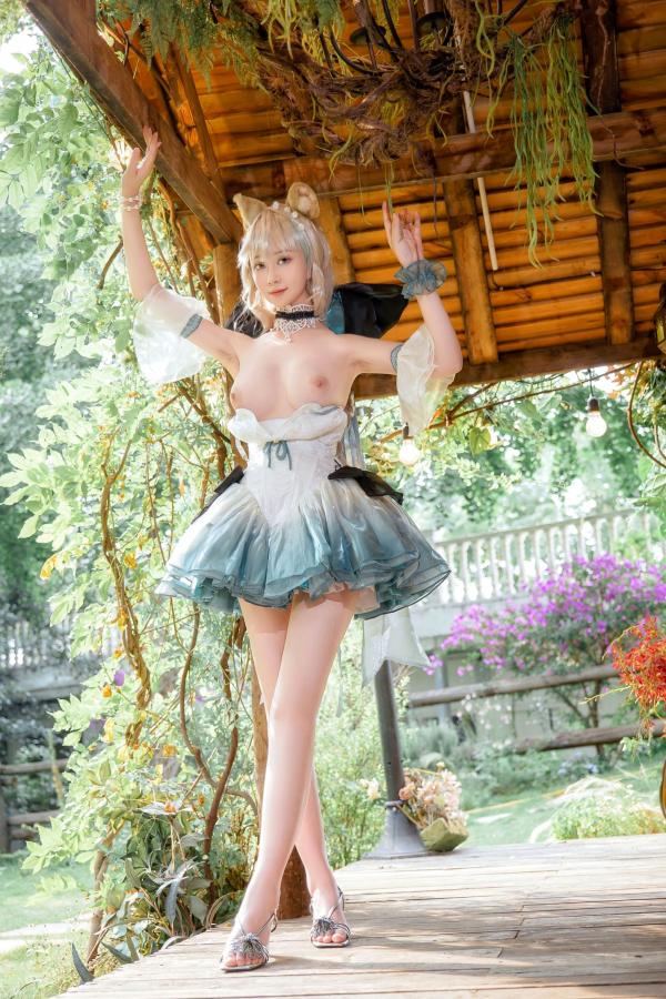    《年年Nnian-琳妮特》森林系猫娘cos白嫩写真，梦幻户外花园女神诱惑撩人私房大片第19张图片