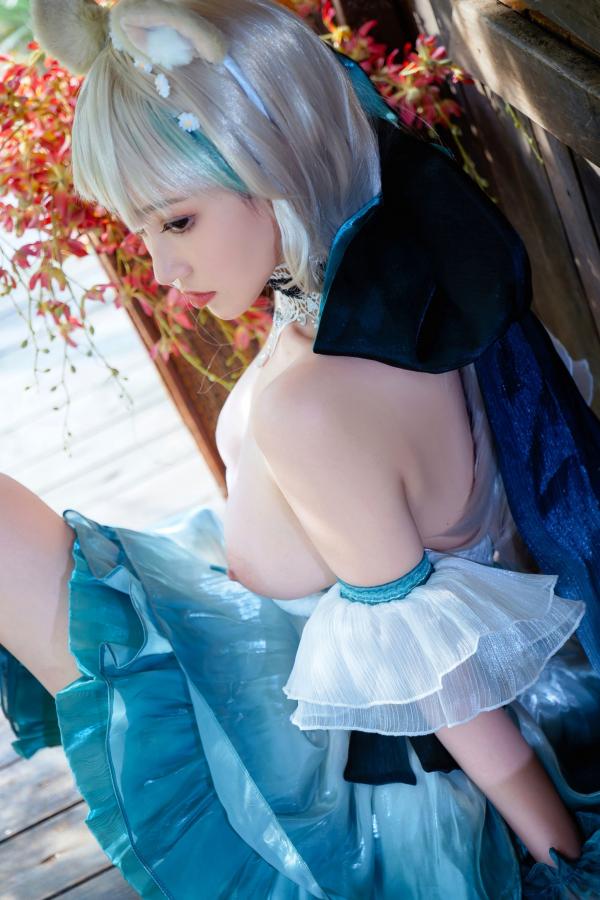    《年年Nnian-琳妮特》森林系猫娘cos白嫩写真，梦幻户外花园女神诱惑撩人私房大片第41张图片