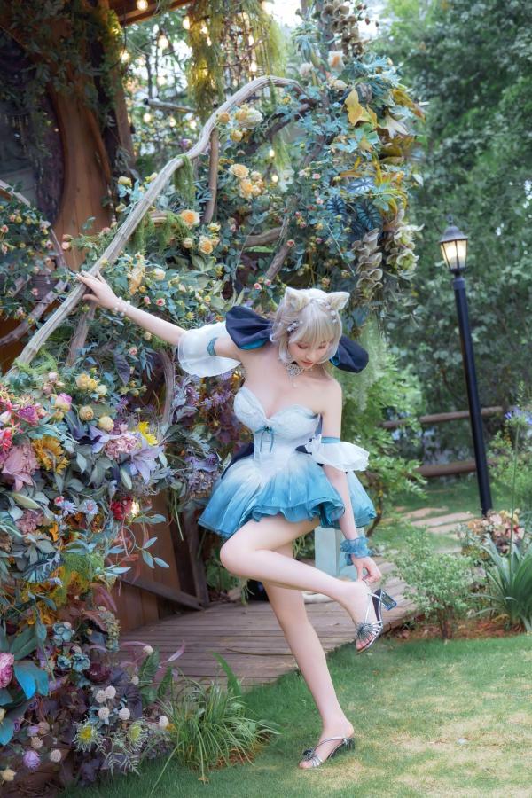    《年年Nnian-琳妮特》森林系猫娘cos白嫩写真，梦幻户外花园女神诱惑撩人私房大片第43张图片