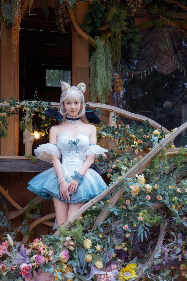    《年年Nnian-琳妮特》森林系猫娘cos白嫩写真，梦幻户外花园女神诱惑撩人私房大片第47张图片