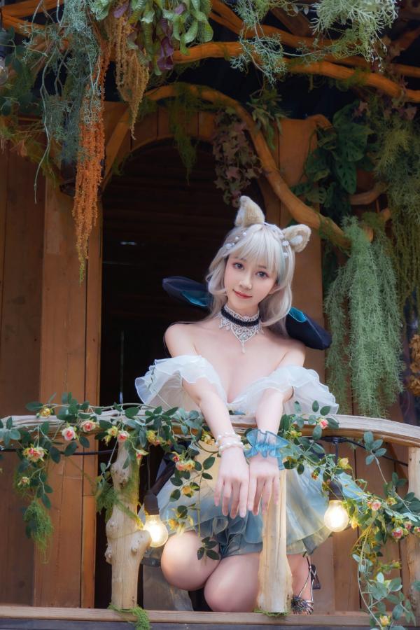    《年年Nnian-琳妮特》森林系猫娘cos白嫩写真，梦幻户外花园女神诱惑撩人私房大片第49张图片