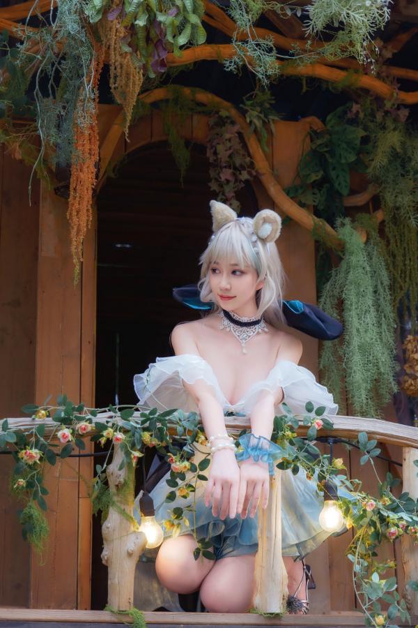   《年年Nnian-琳妮特》森林系猫娘cos白嫩写真，梦幻户外花园女神诱惑撩人私房大片第50张图片