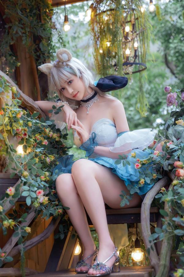    《年年Nnian-琳妮特》森林系猫娘cos白嫩写真，梦幻户外花园女神诱惑撩人私房大片第53张图片