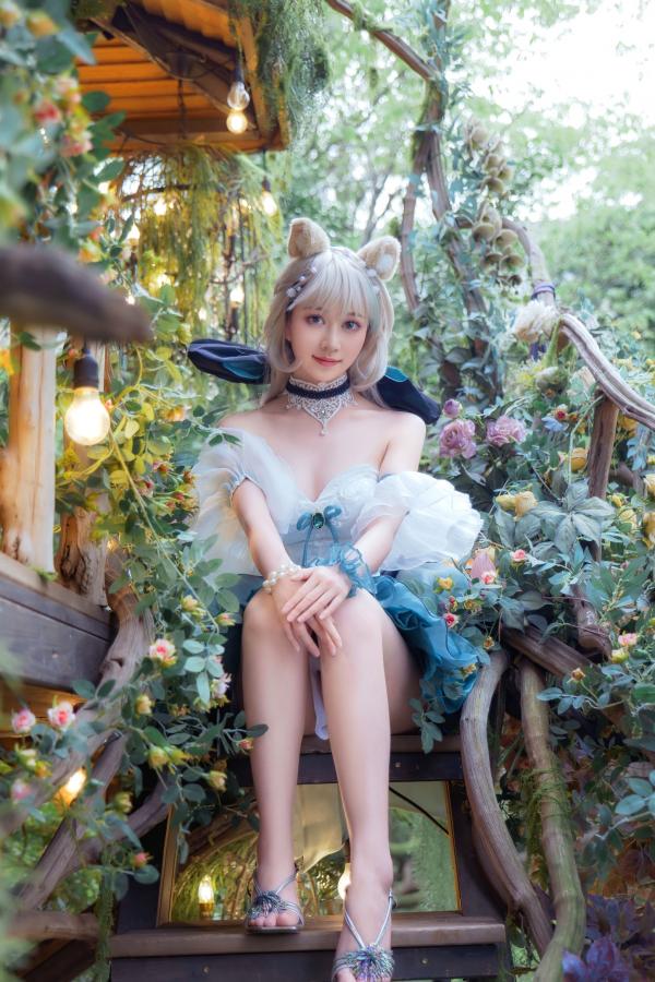    《年年Nnian-琳妮特》森林系猫娘cos白嫩写真，梦幻户外花园女神诱惑撩人私房大片第54张图片