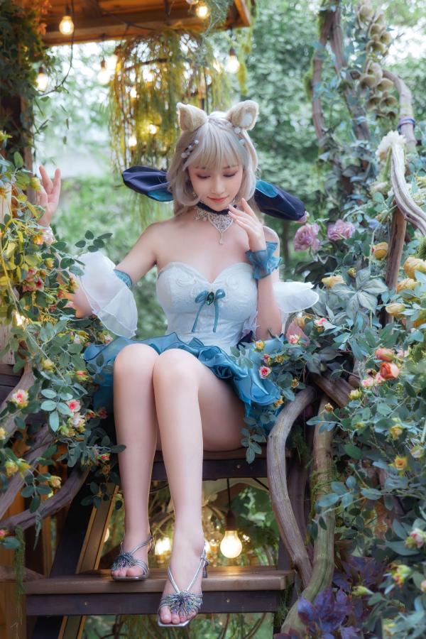    《年年Nnian-琳妮特》森林系猫娘cos白嫩写真，梦幻户外花园女神诱惑撩人私房大片第55张图片