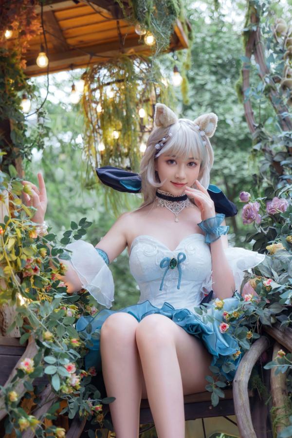    《年年Nnian-琳妮特》森林系猫娘cos白嫩写真，梦幻户外花园女神诱惑撩人私房大片第56张图片