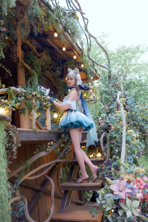    《年年Nnian-琳妮特》森林系猫娘cos白嫩写真，梦幻户外花园女神诱惑撩人私房大片第59张图片