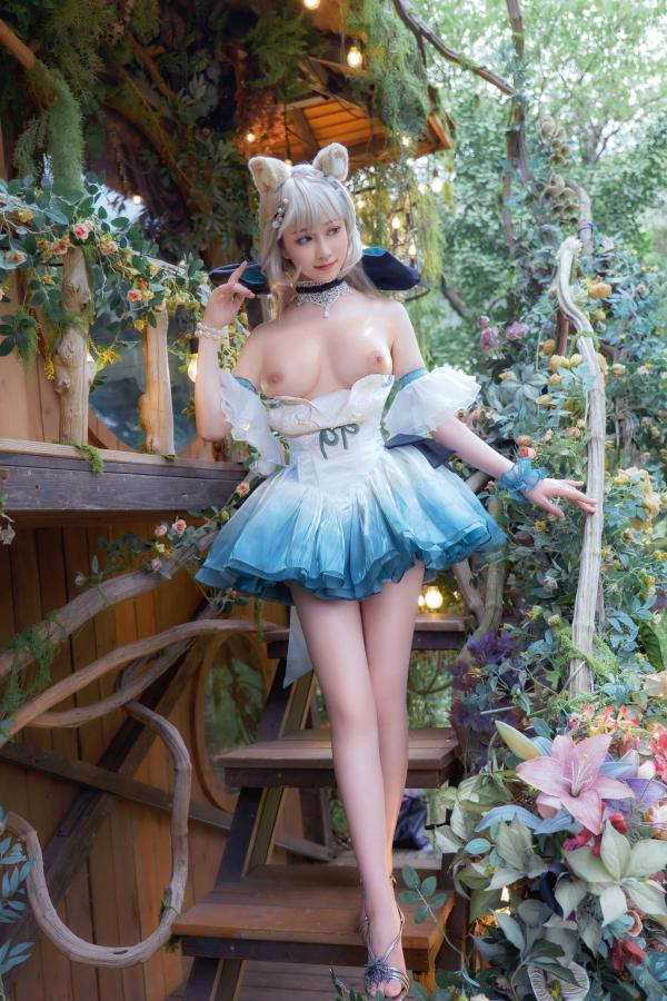    《年年Nnian-琳妮特》森林系猫娘cos白嫩写真，梦幻户外花园女神诱惑撩人私房大片第64张图片