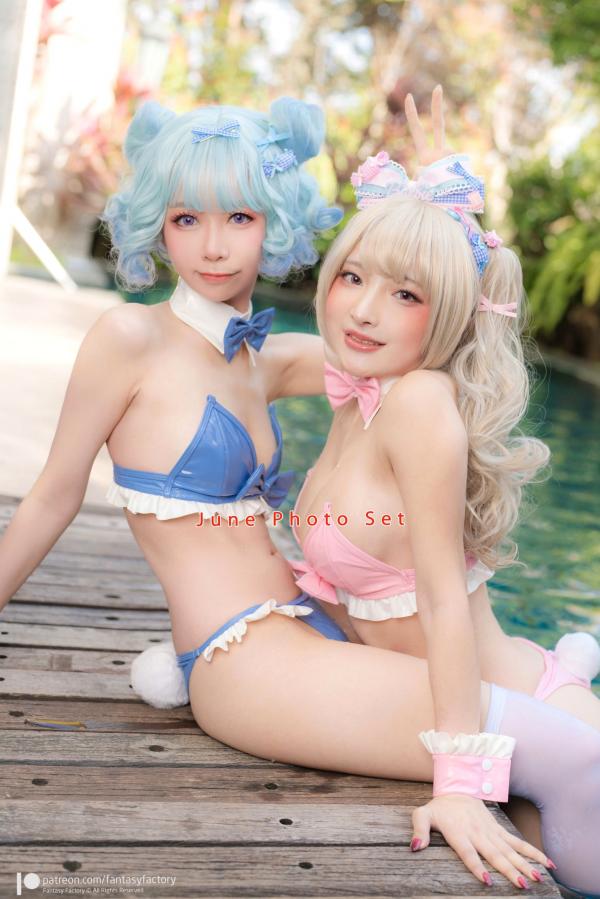   Fantasy-Factory-小丁Ding 2023年6月专辑，性感奶牛角色扮演与私房内衣写真，甜美与火辣的极致诱惑第14张图片