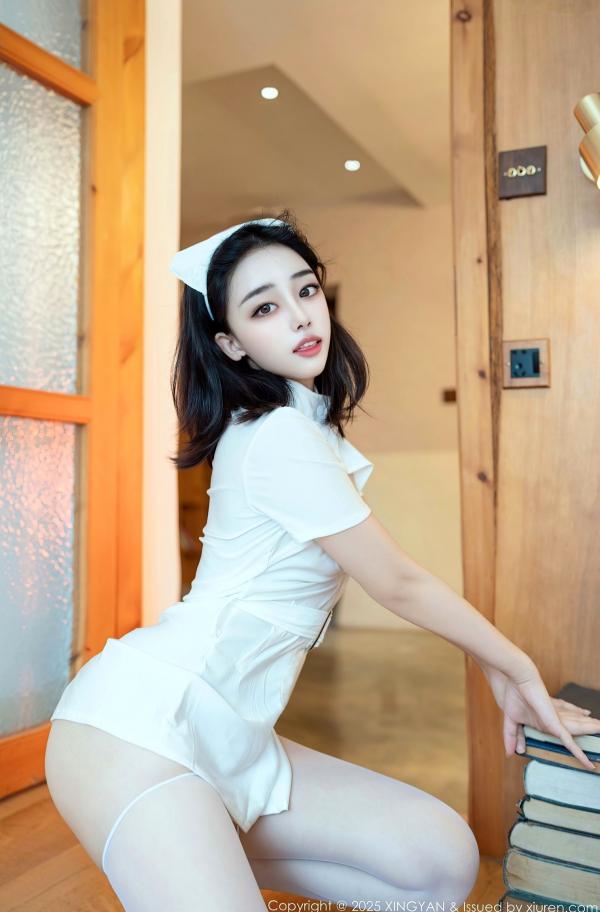    XingYan星颜社-381-阮福福：白色护士制服诱惑，极品白丝美腿，性感私房照视觉魅影-2025.08.12第13张图片