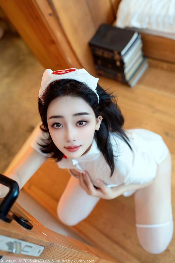    XingYan星颜社-381-阮福福：白色护士制服诱惑，极品白丝美腿，性感私房照视觉魅影-2025.08.12第21张图片