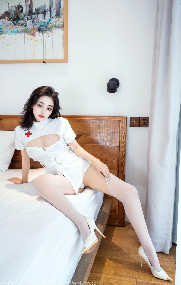   XingYan星颜社-381-阮福福：白色护士制服诱惑，极品白丝美腿，性感私房照视觉魅影-2025.08.12第46张图片