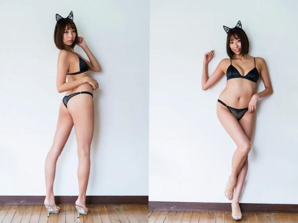    Lip Girls写真：池尻爱梨、绪方咲、芹沢まりな，戴上猫耳化身小野猫，黑蕾丝内衣诱惑，展现极致美臀与亲密互动第2张图片