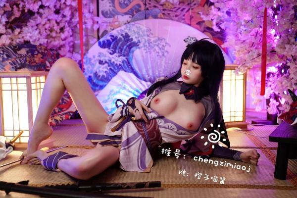    橙子喵酱雷神COS原神角色，日式樱花和室唯美私房写真，极致诱惑大尺度动漫角色扮演第1张图片
