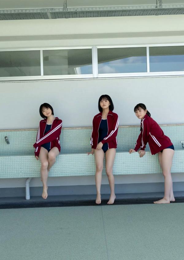    かすみ草とステラ 有岡ちひろ_小柴美羽_比賀ハル写真集 『 複雑な関係 』 校园泳装比基尼清纯甜美青春写真第2张图片