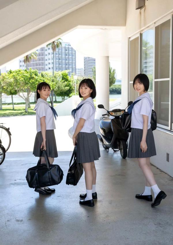    かすみ草とステラ 有岡ちひろ_小柴美羽_比賀ハル写真集 『 複雑な関係 』 校园泳装比基尼清纯甜美青春写真第23张图片