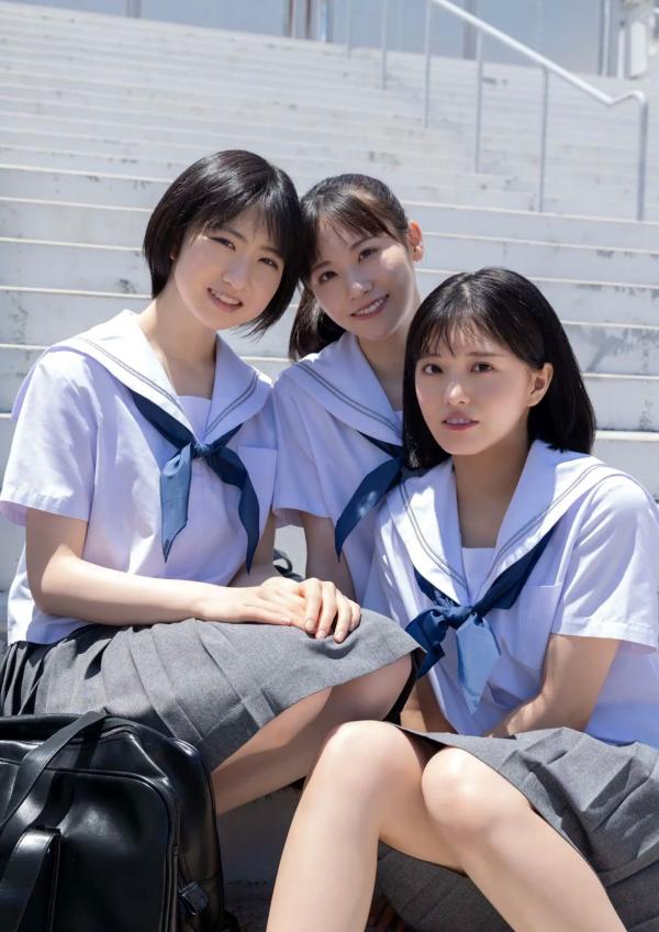    かすみ草とステラ 有岡ちひろ_小柴美羽_比賀ハル写真集 『 複雑な関係 』 校园泳装比基尼清纯甜美青春写真第25张图片