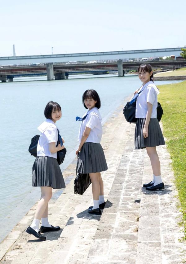    かすみ草とステラ 有岡ちひろ_小柴美羽_比賀ハル写真集 『 複雑な関係 』 校园泳装比基尼清纯甜美青春写真第28张图片