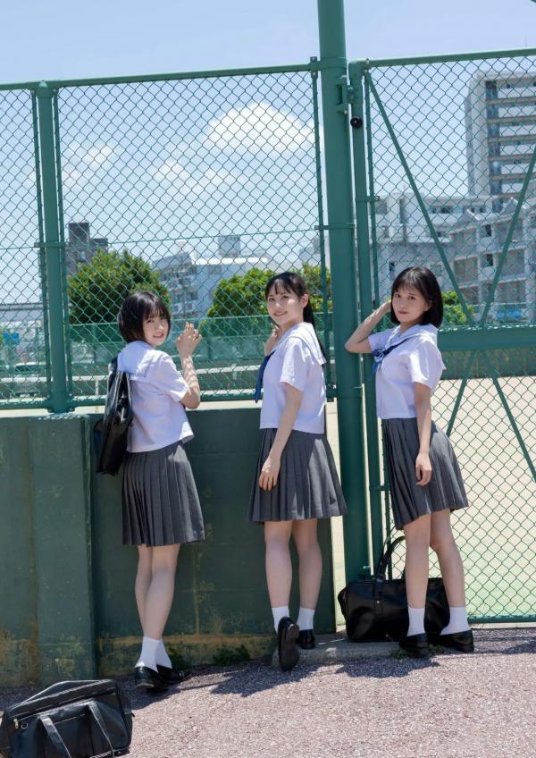    かすみ草とステラ 有岡ちひろ_小柴美羽_比賀ハル写真集 『 複雑な関係 』 校园泳装比基尼清纯甜美青春写真第40张图片