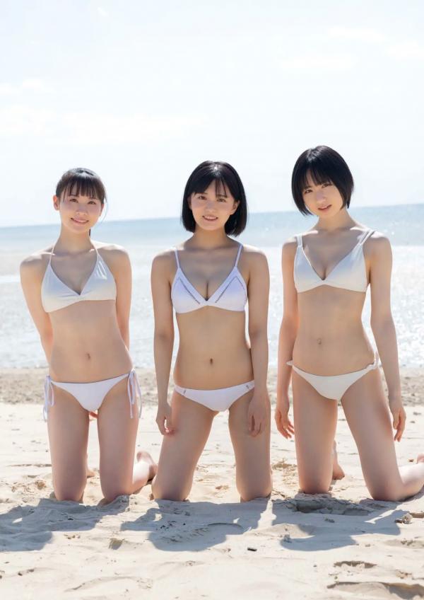    かすみ草とステラ 有岡ちひろ_小柴美羽_比賀ハル写真集 『 複雑な関係 』 校园泳装比基尼清纯甜美青春写真第52张图片